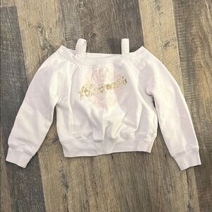 Abercrombie Kids White Off-Shoulder Sweatshirt
